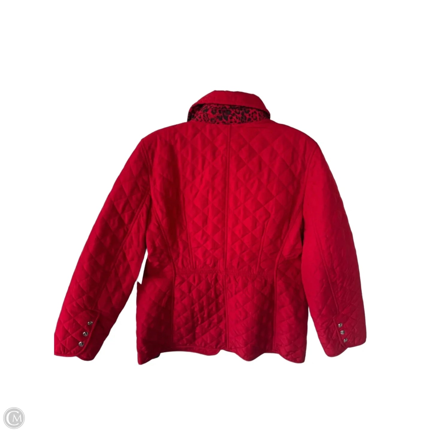 Jacket Puffer & Quilted By Chicos In Red, Size: M