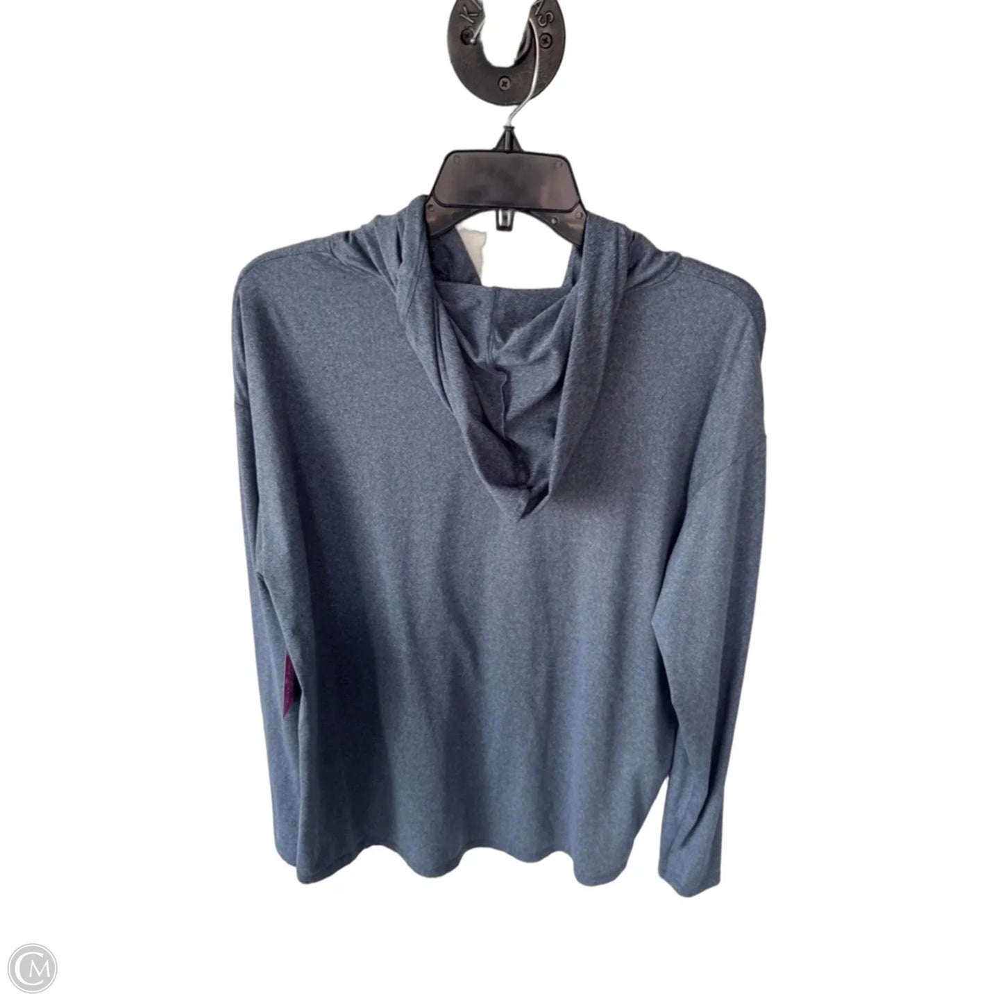 Athletic Top Long Sleeve Hoodie By 32 Degrees In Blue, Size: L