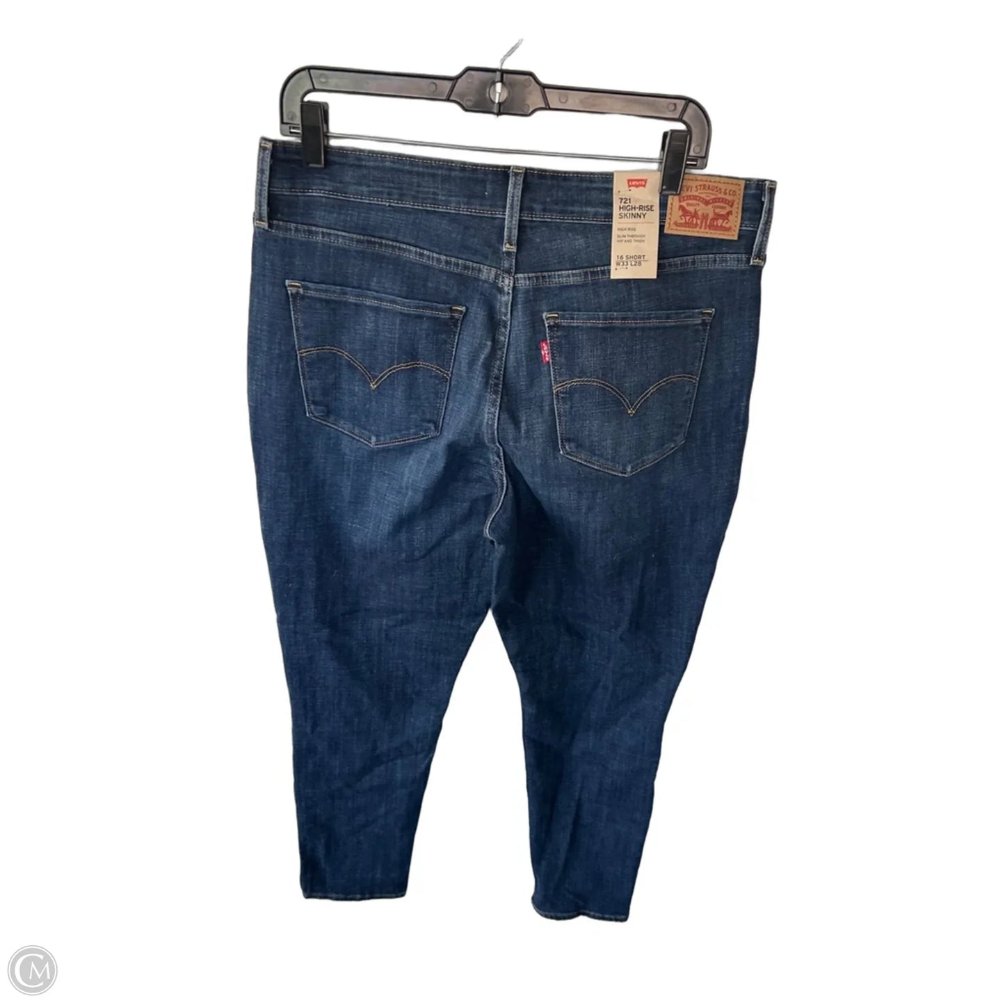 Jeans Skinny By Levis In Blue Denim, Size: 16