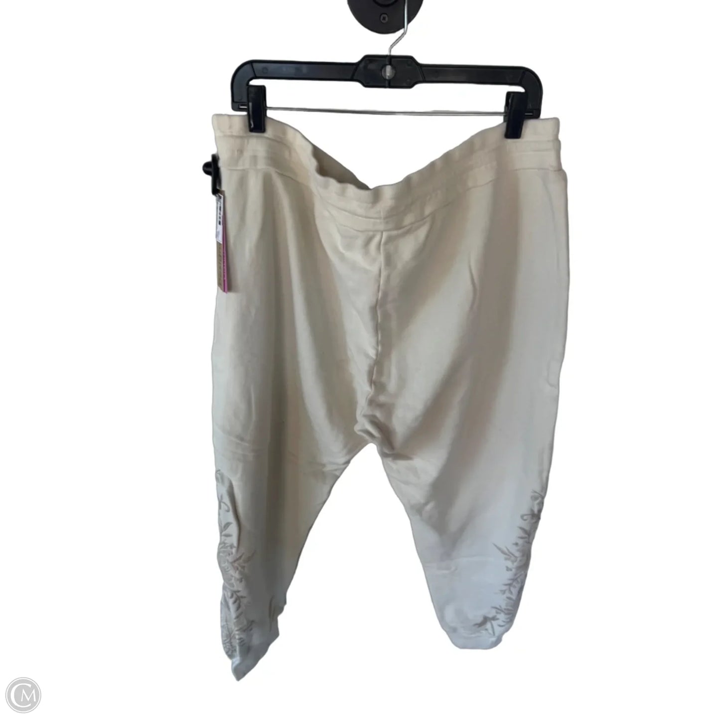 Pants Designer By Johnny Was In Cream, Size: Xxl