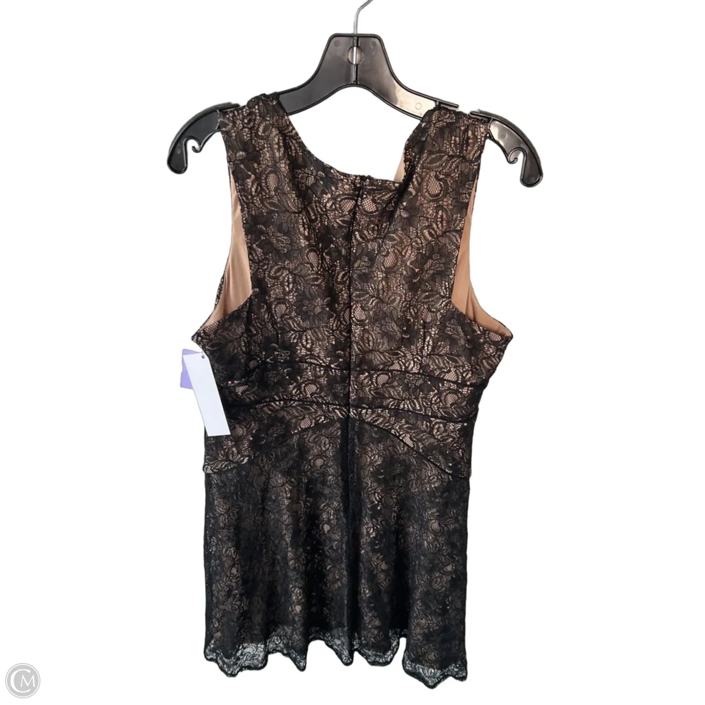 Dress Party Short By Adrianna Papell In Black & Tan, Size: Xl