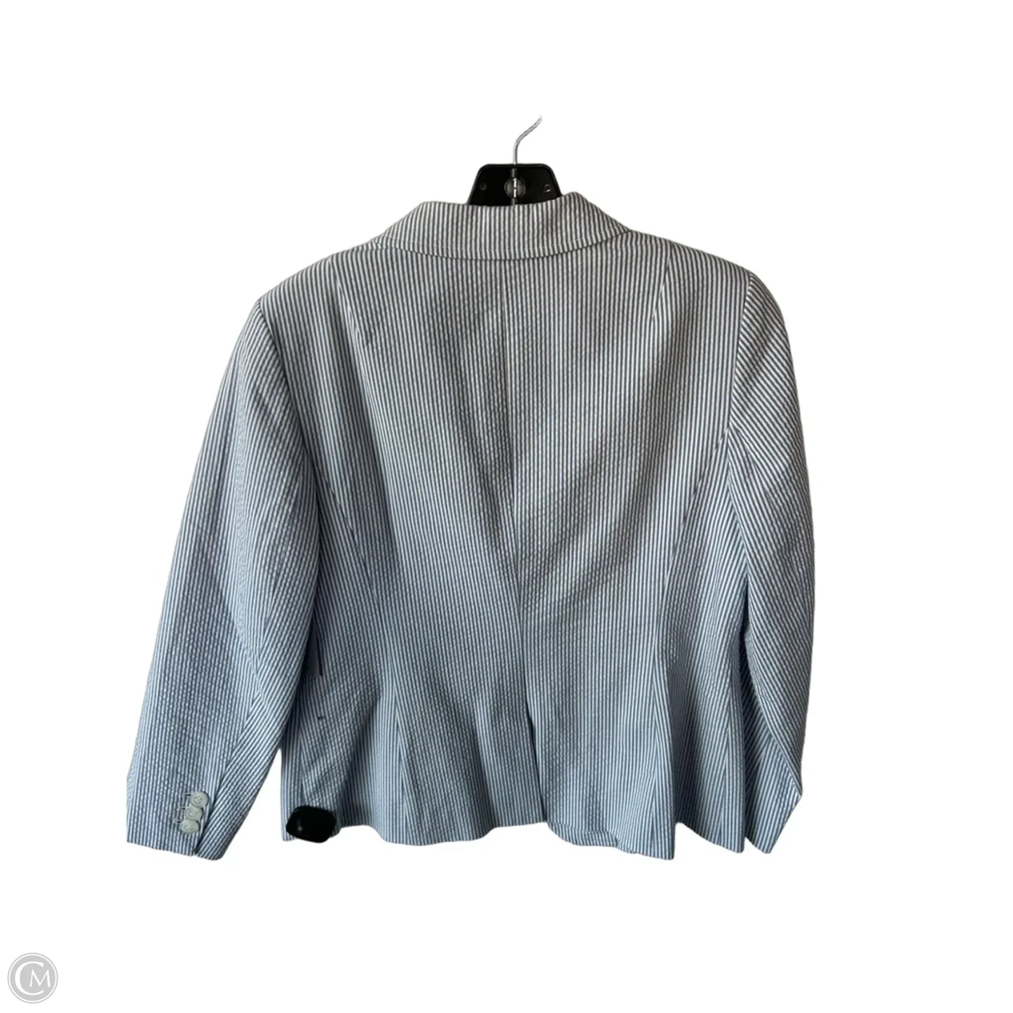 Blazer By Talbots In Blue & White, Size: Mp