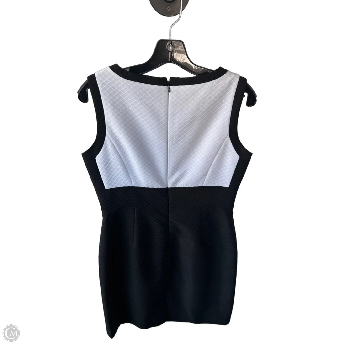 Dress Work By Tahari By Arthur Levine In Black & White, Size: Mp