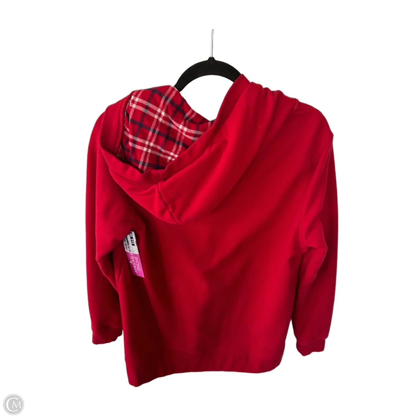 Sweatshirt Hoodie By Lands End In Red, Size: L