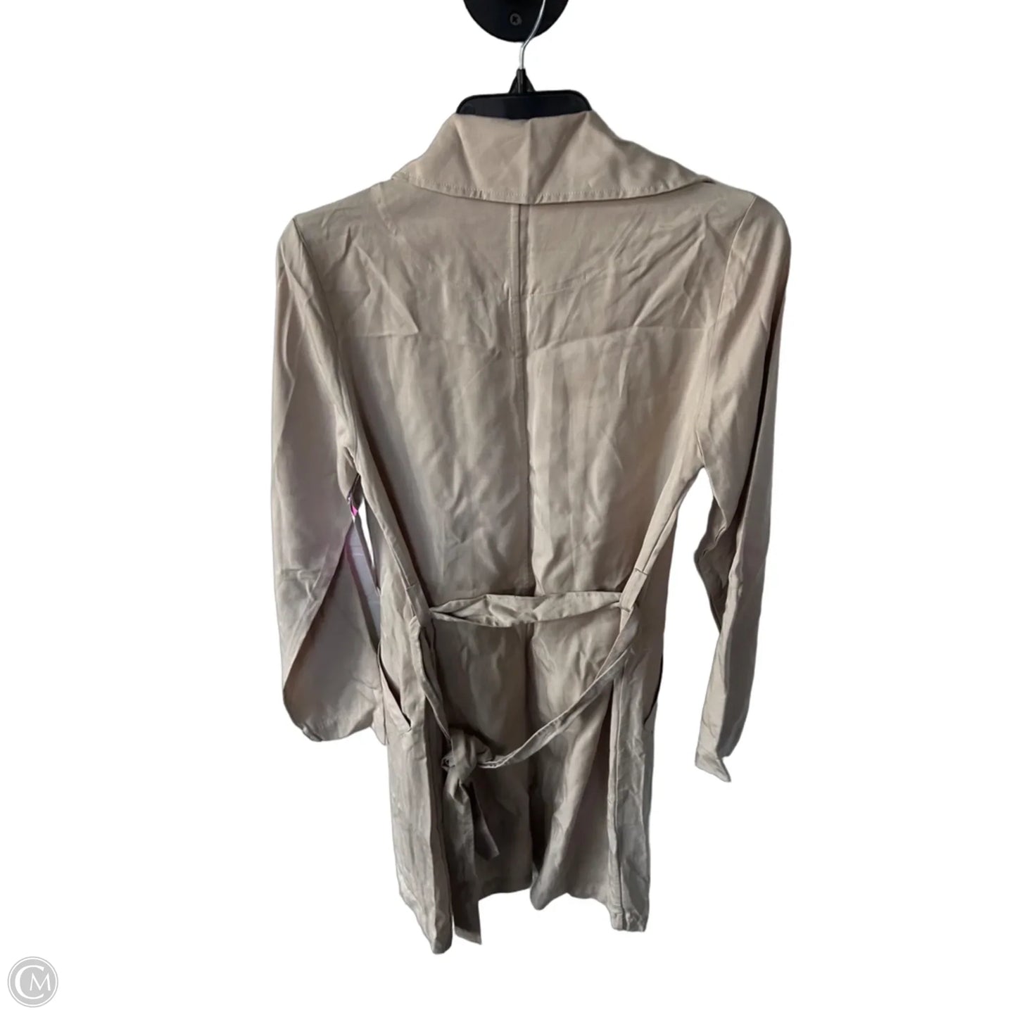 Coat Trench Coat By Clothes Mentor In Tan, Size: Xs