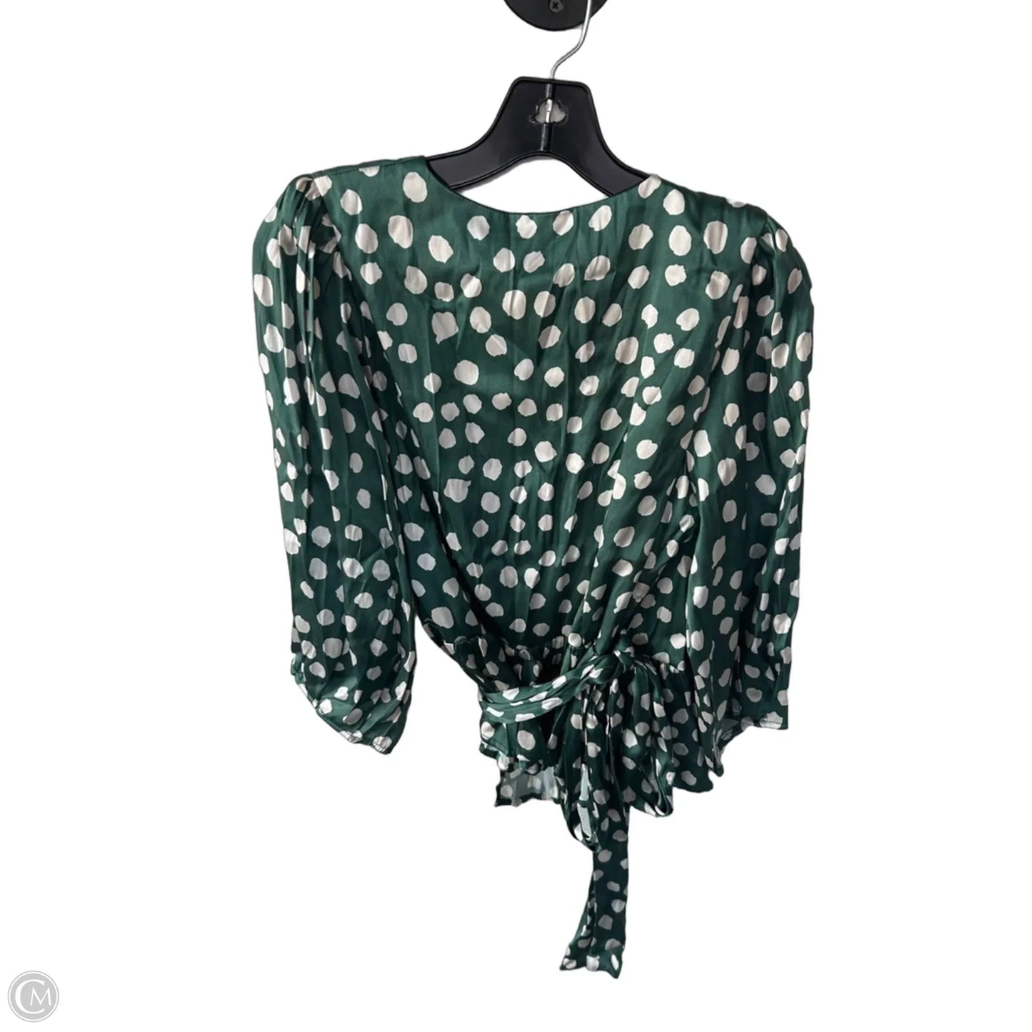 Top 3/4 Sleeve By Cmc In Green & White, Size: S