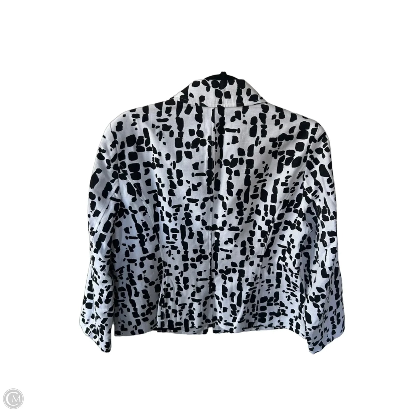 Blazer By Chicos In Black & White, Size: L