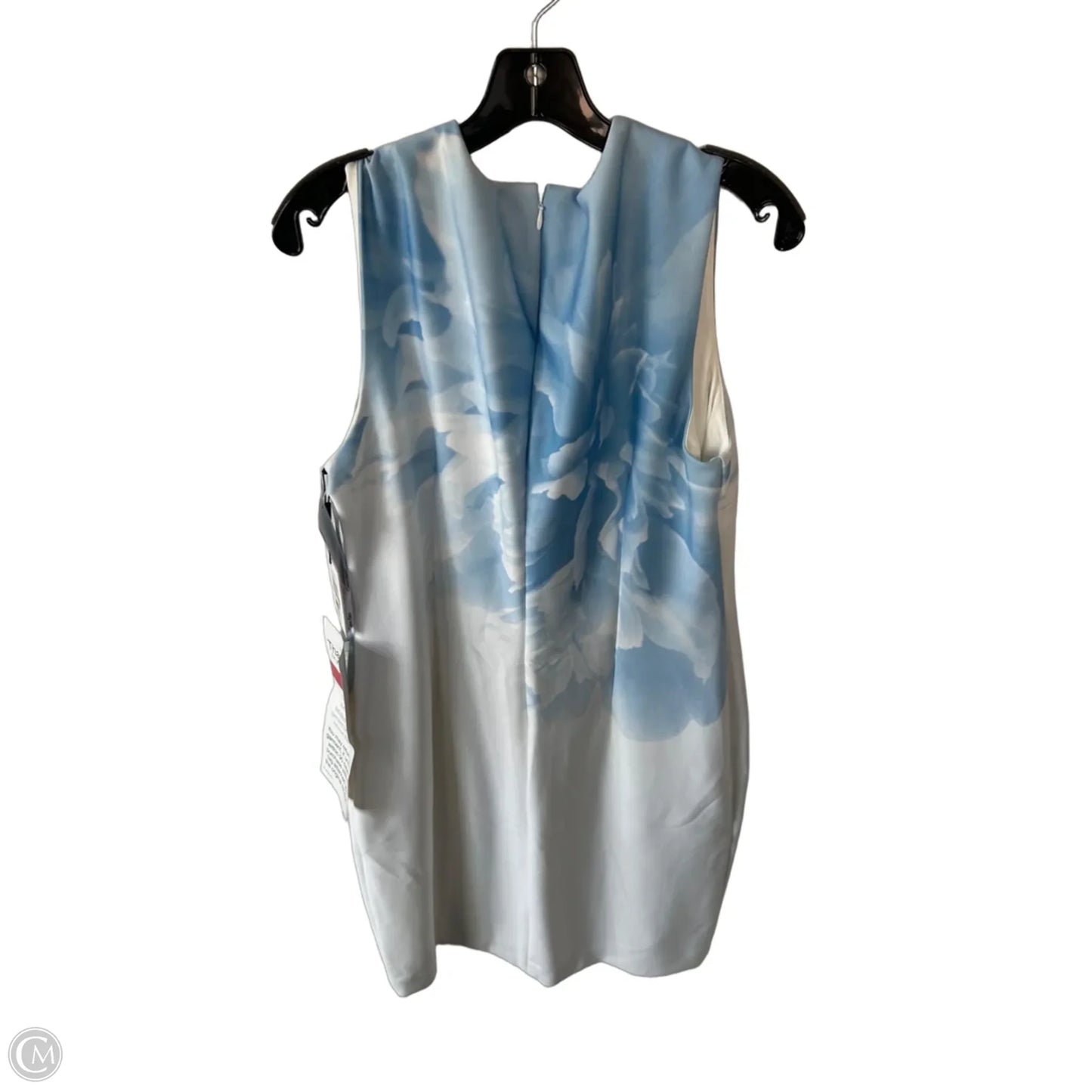 Dress Work By Calvin Klein In Blue & White, Size: L