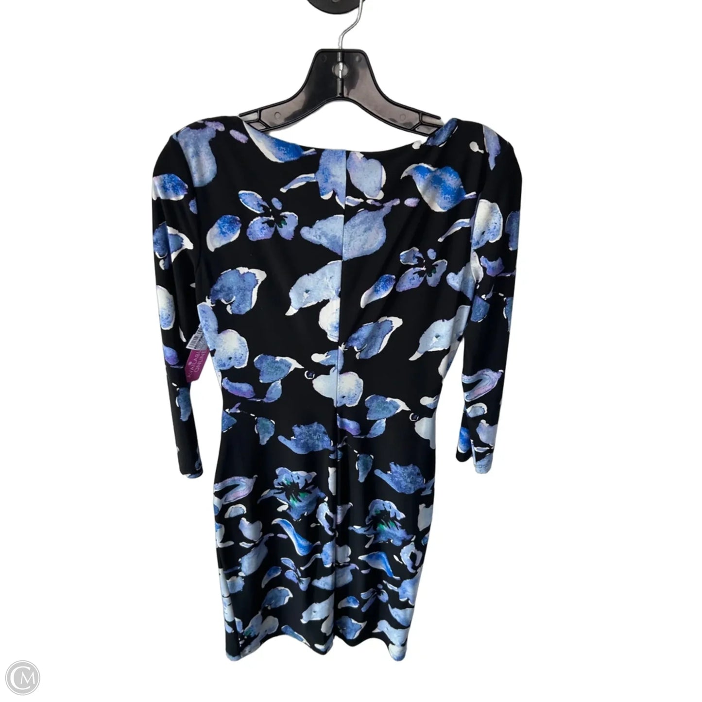 Dress Work By Lauren By Ralph Lauren In Black & Blue, Size: S