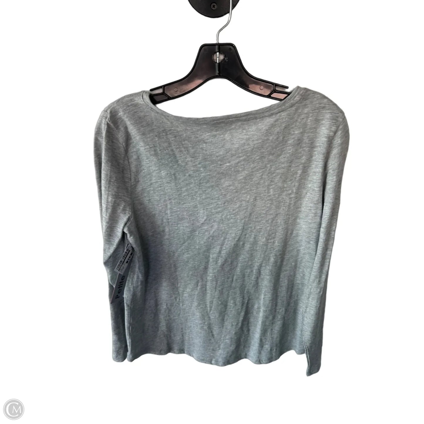 Top Long Sleeve Basic By Talbots In Grey, Size: Mp
