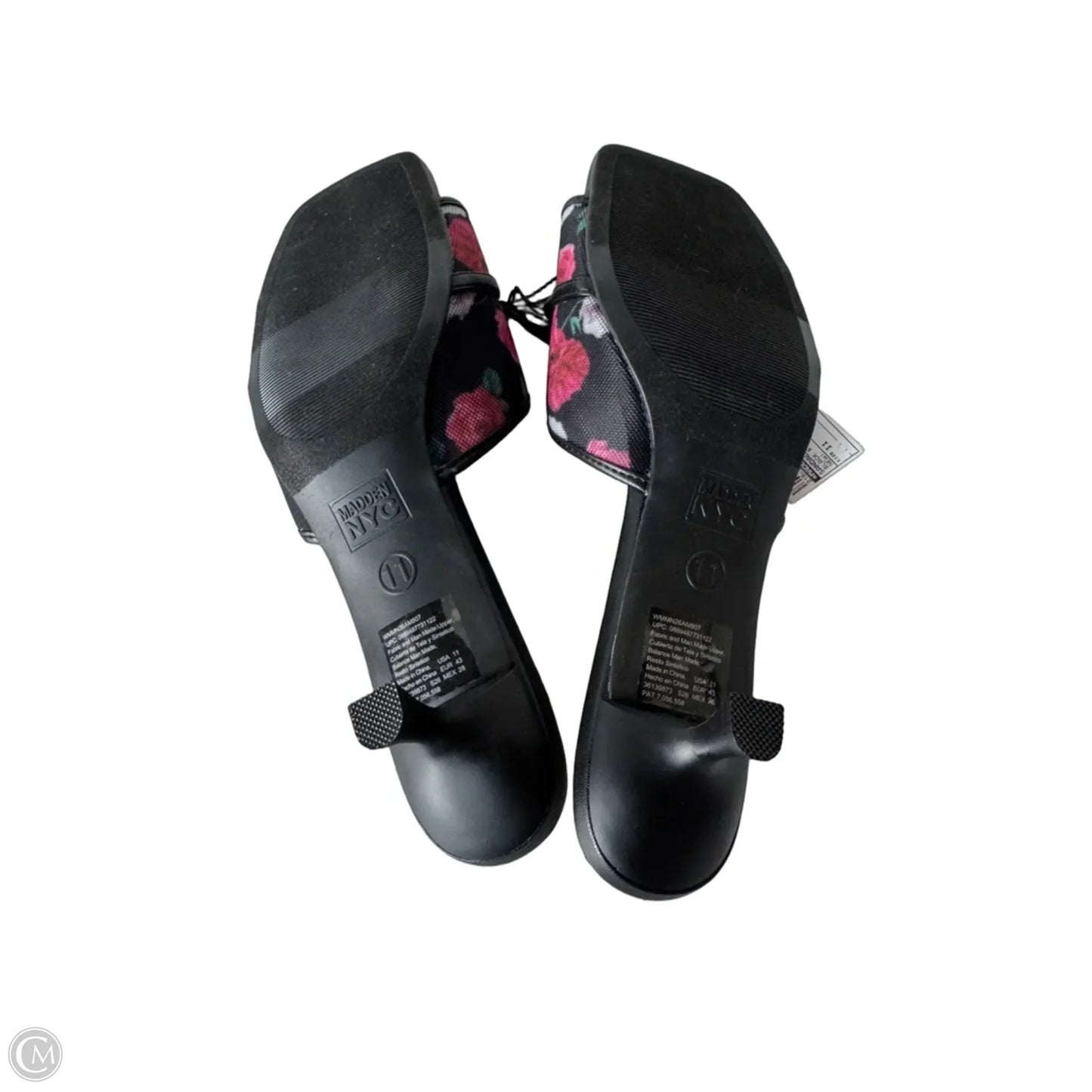 Sandals Heels Kitten By Madden Nyc In Black & Red, Size: 11