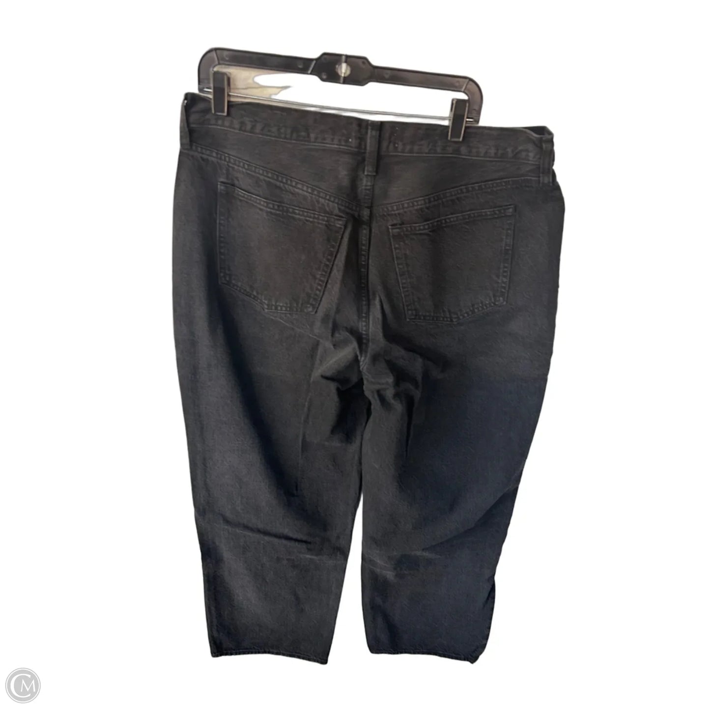 Jeans Straight By Abercrombie And Fitch In Black Denim, Size: 16