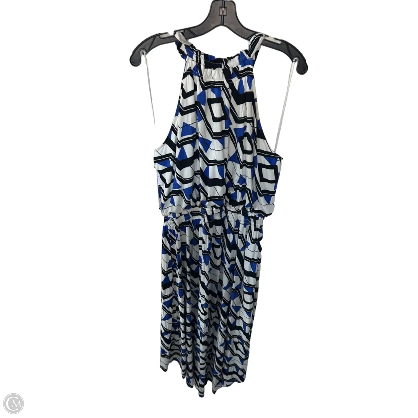 Dress Casual Maxi By Apt 9 In Black & Blue, Size: L