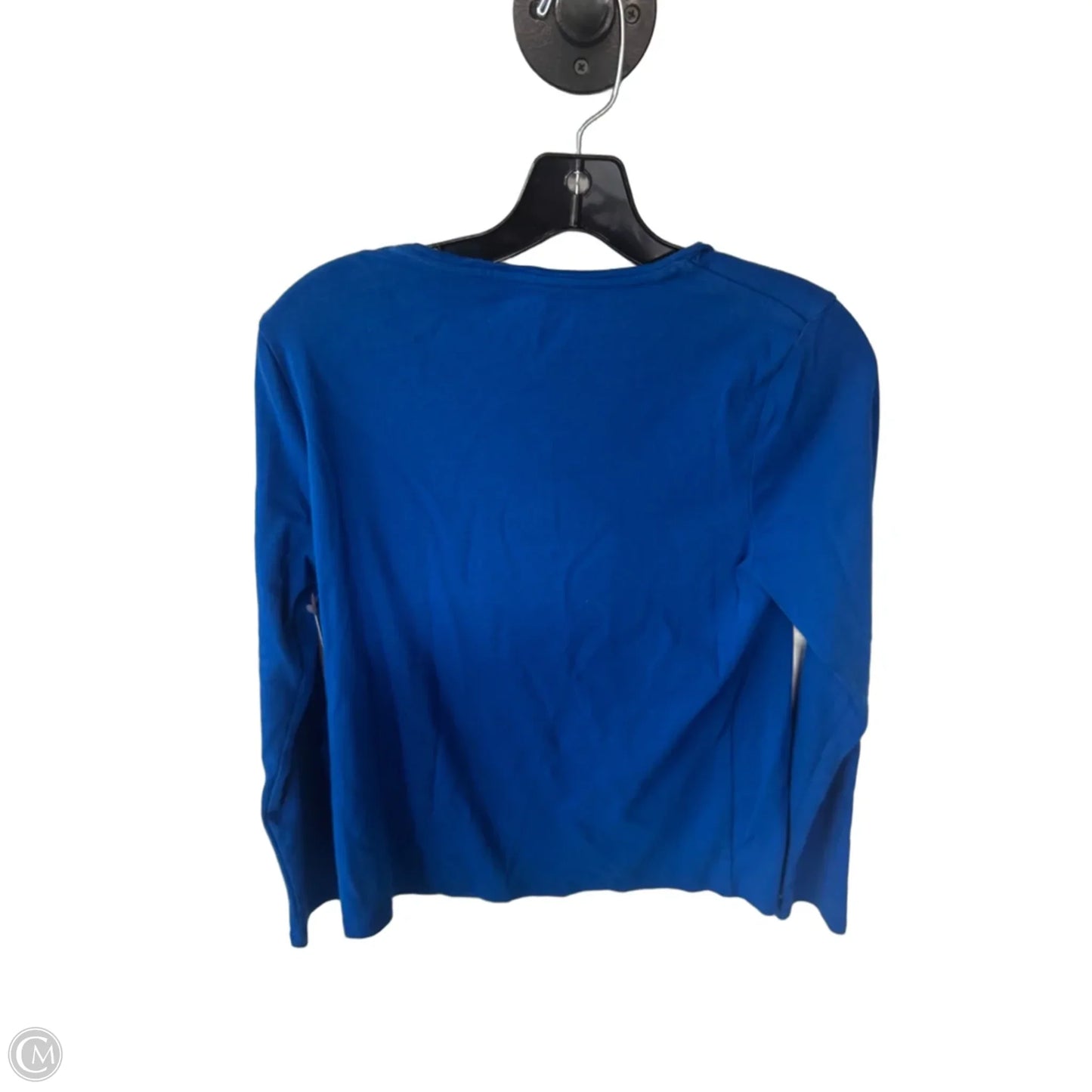 Top Long Sleeve Basic By Talbots In Blue, Size: L
