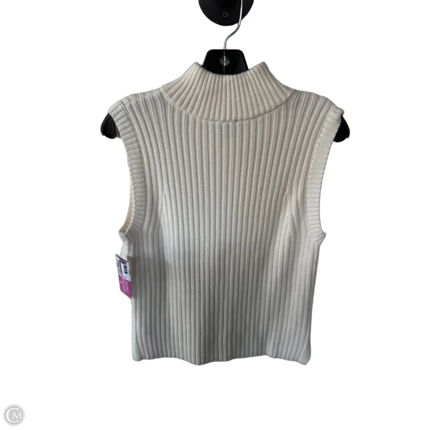 Vest Sweater By Talbots In Cream, Size: Xs