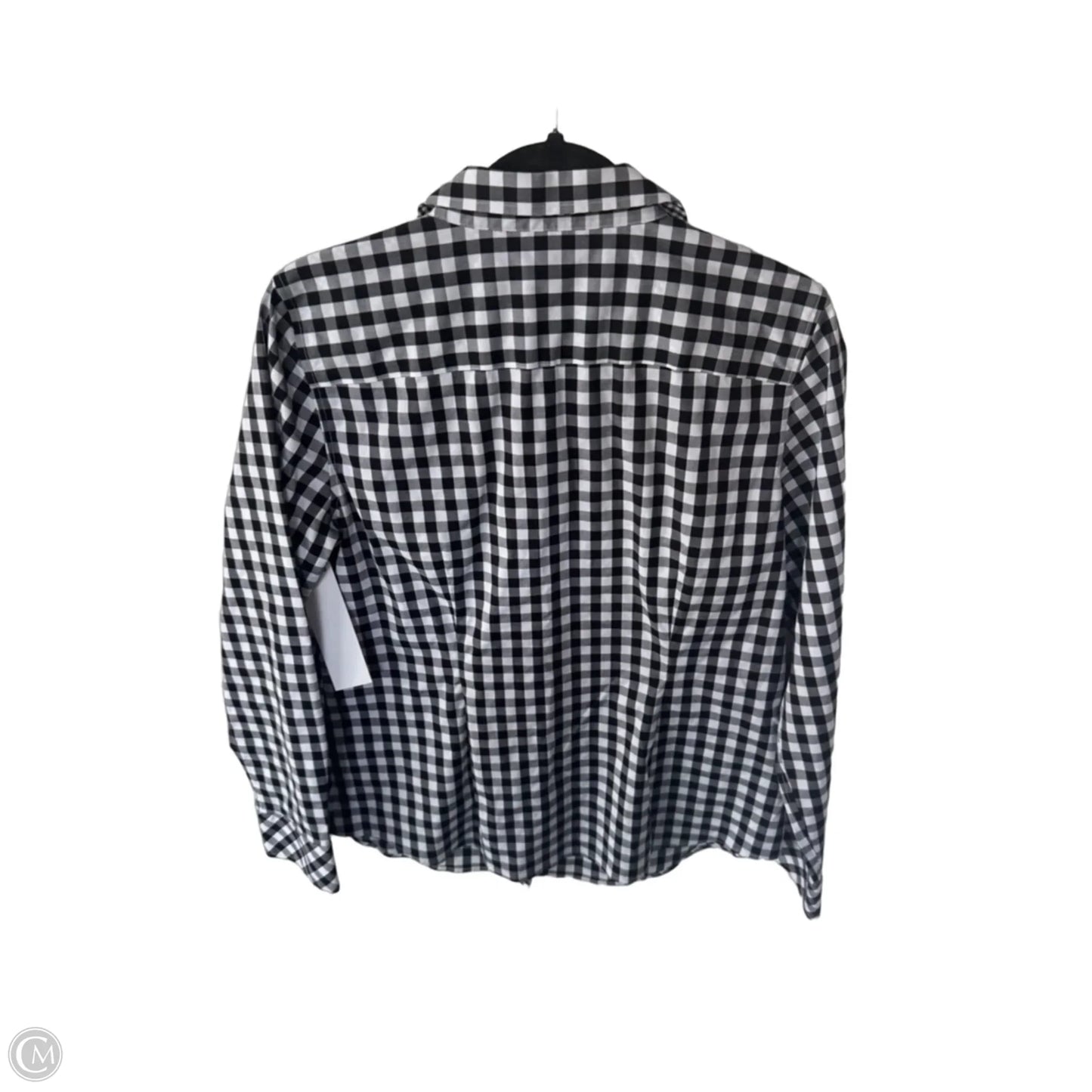 Top Long Sleeve By Talbots In Black & White, Size: L