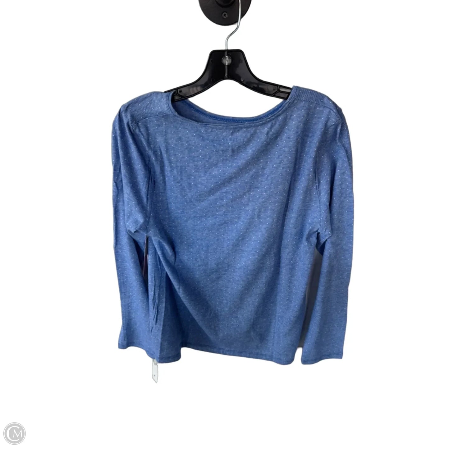 Top Long Sleeve Basic By Talbots In Blue & White, Size: M