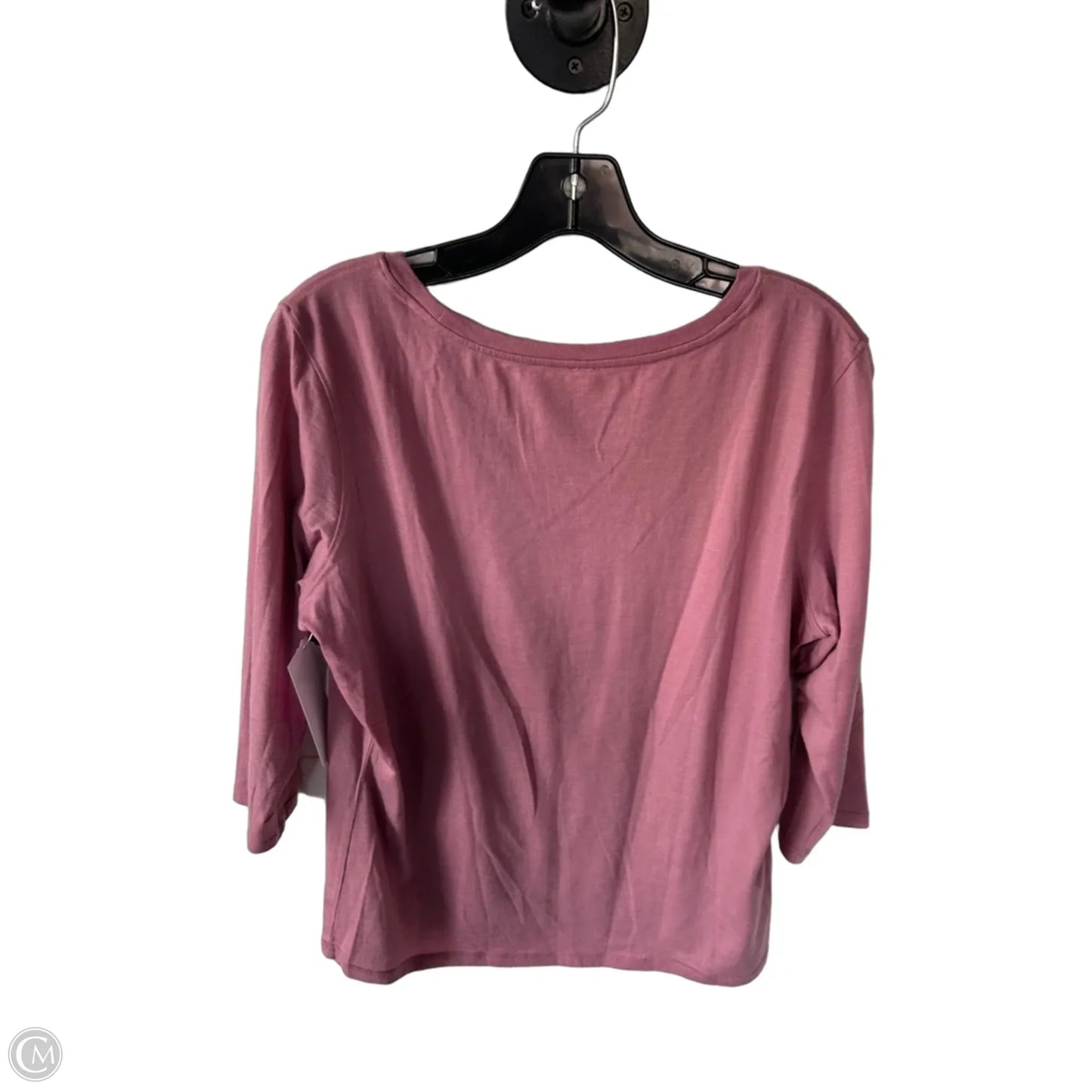 Top 3/4 Sleeve Basic By Cmc In Pink, Size: L
