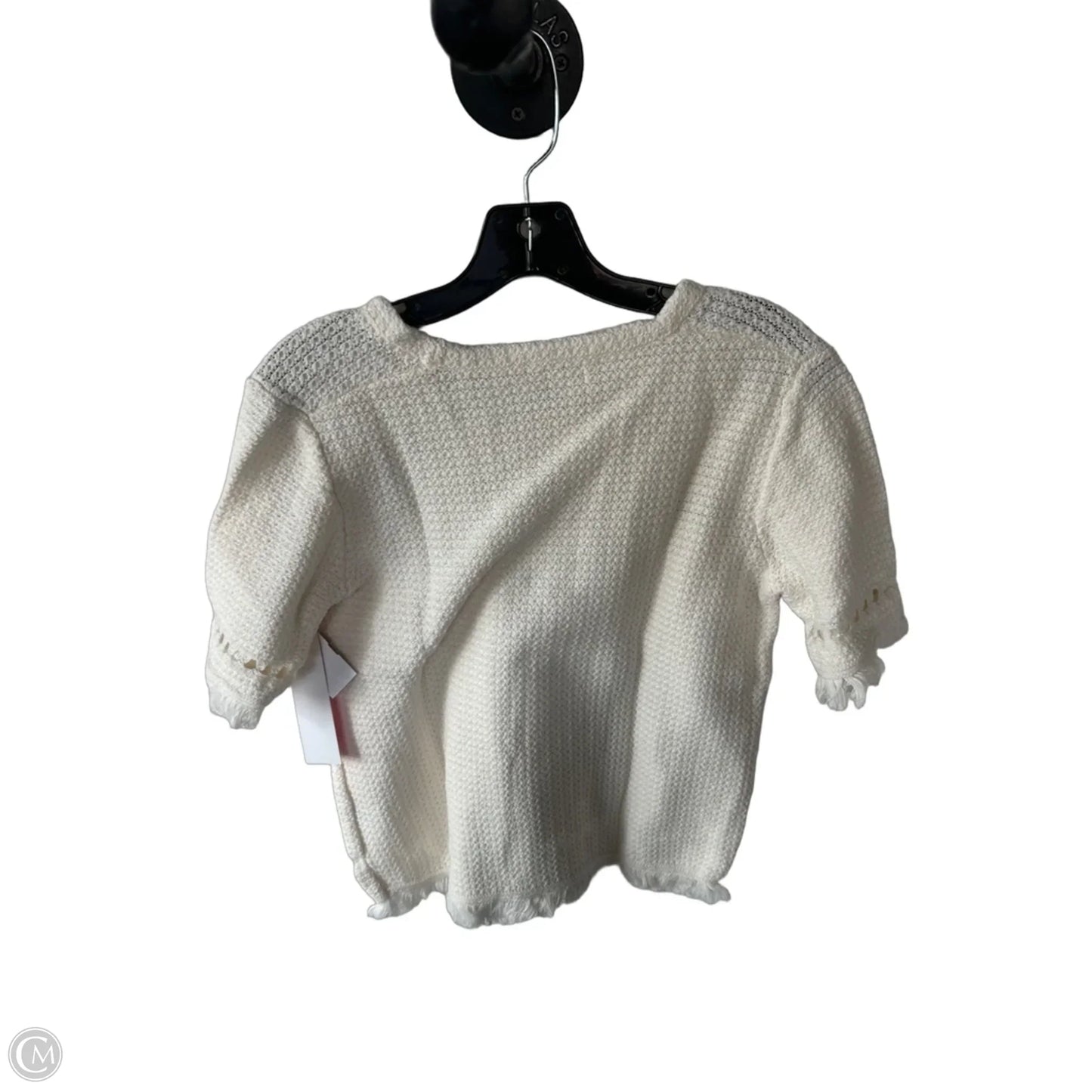 Sweater Short Sleeve By J. Crew In Cream, Size: M
