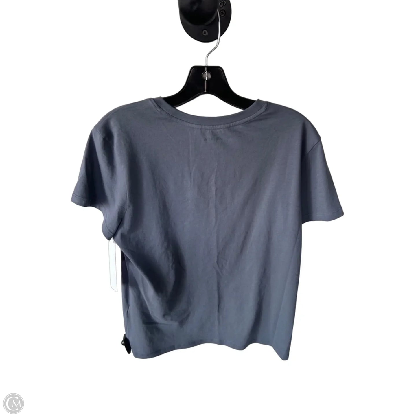 Athletic Top Short Sleeve By Athleta In Blue & Grey, Size: M