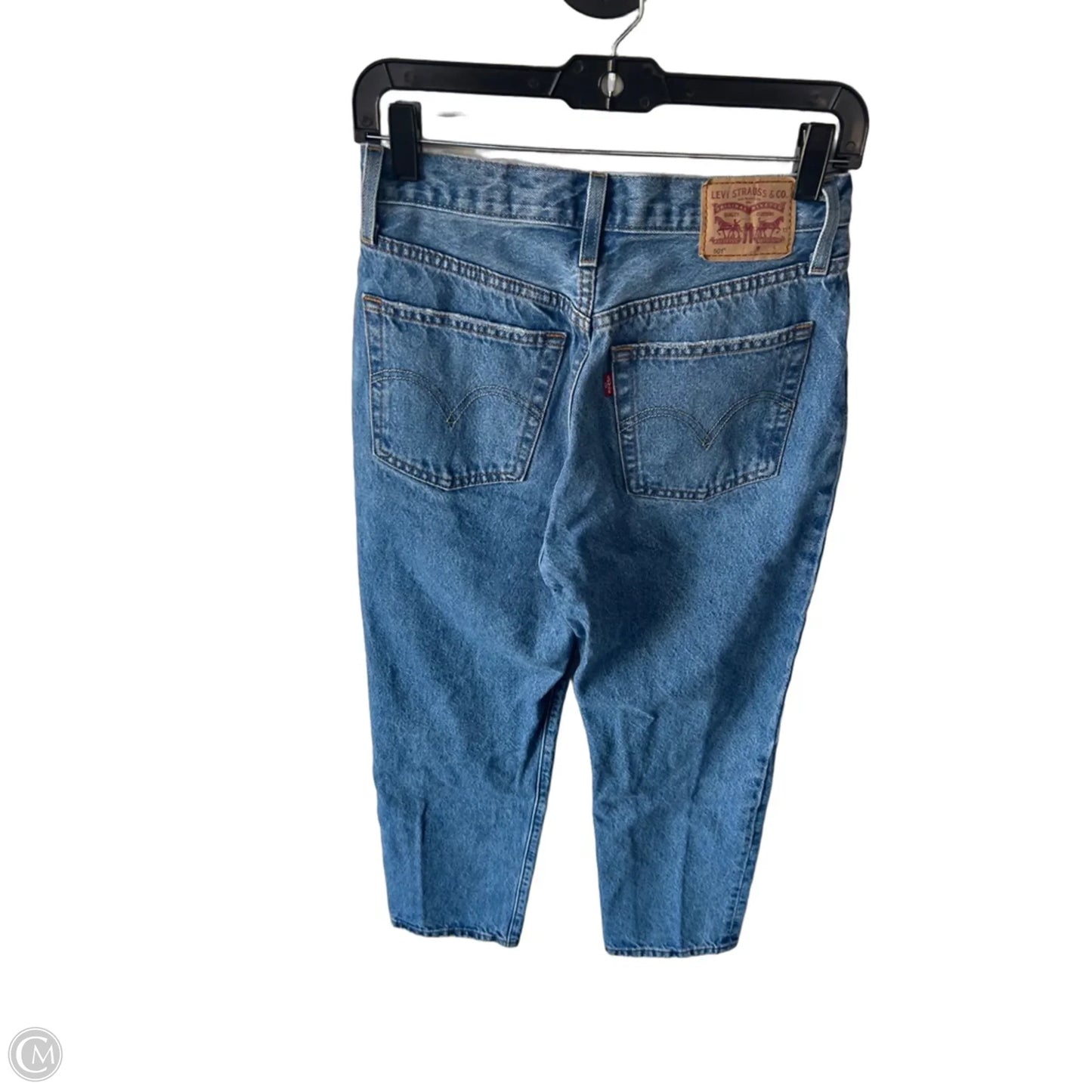 Jeans Straight By Levis In Blue Denim, Size: 2