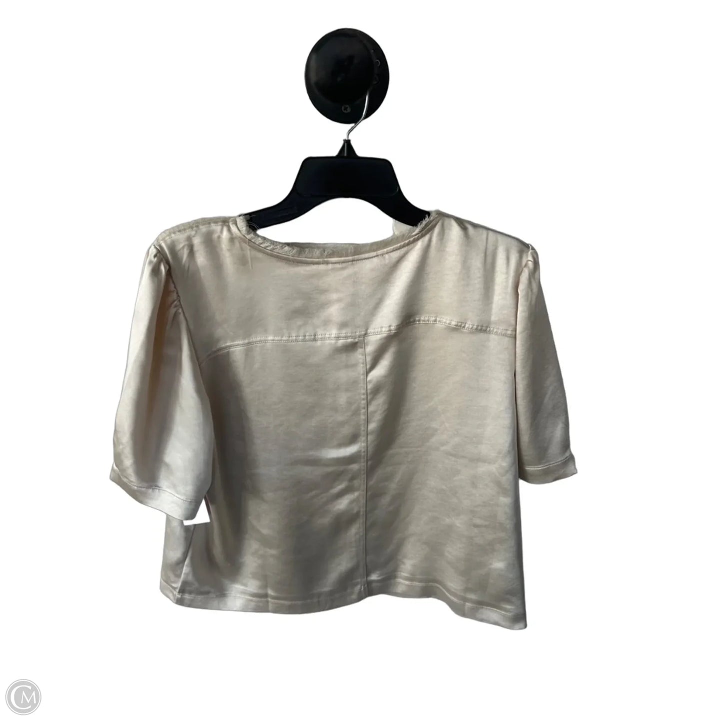 Top Short Sleeve By Cma In Cream, Size: L