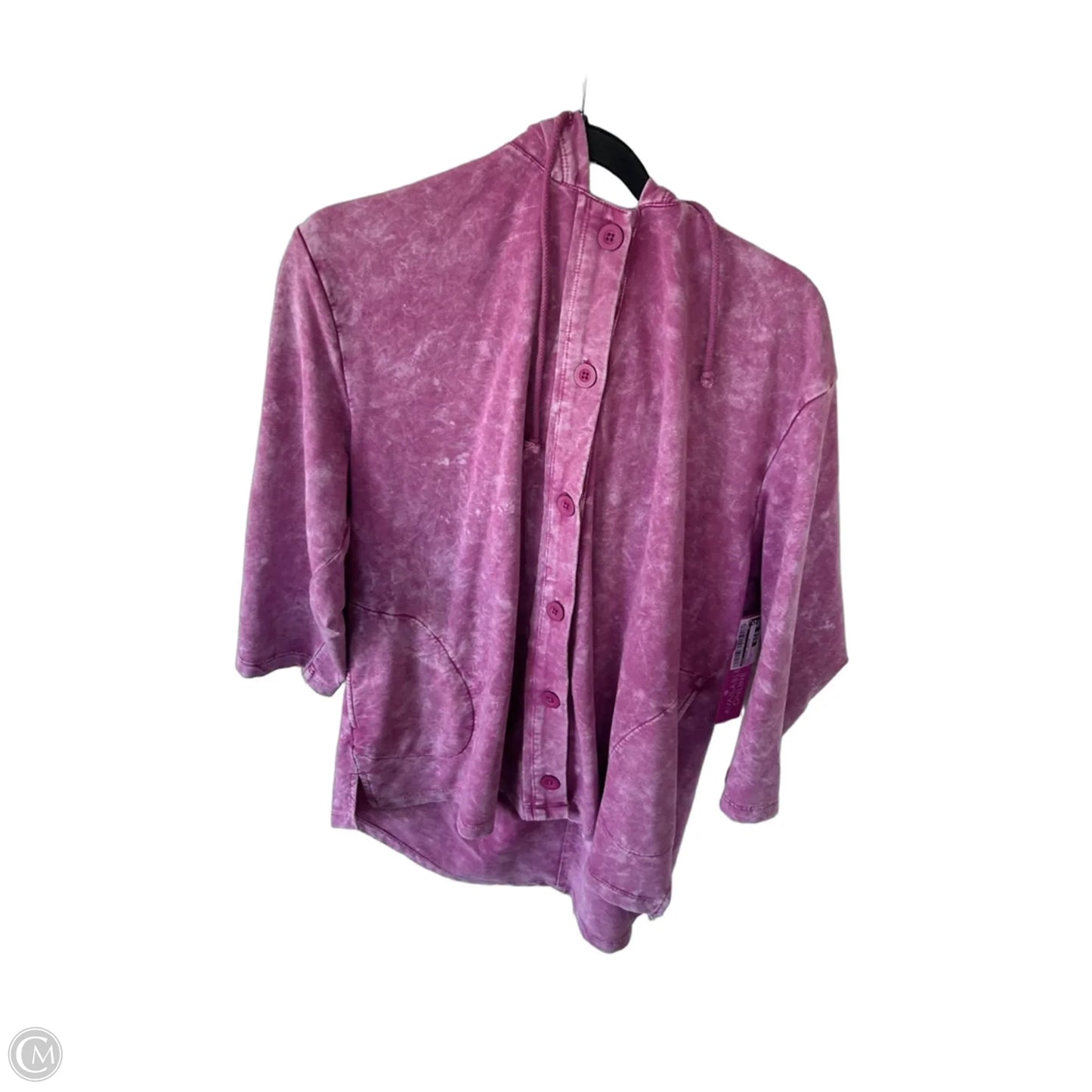 Sweatshirt Hoodie By Logo In Pink, Size: 1x