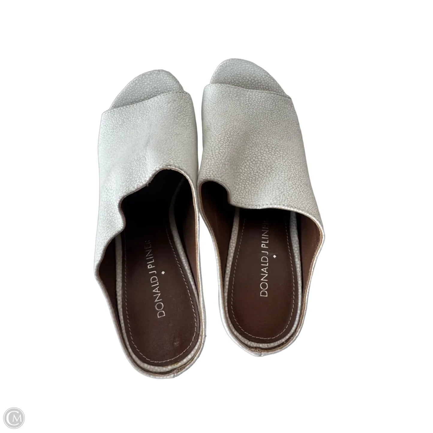 Sandals Heels Block By Donald Pliner In White, Size: 7