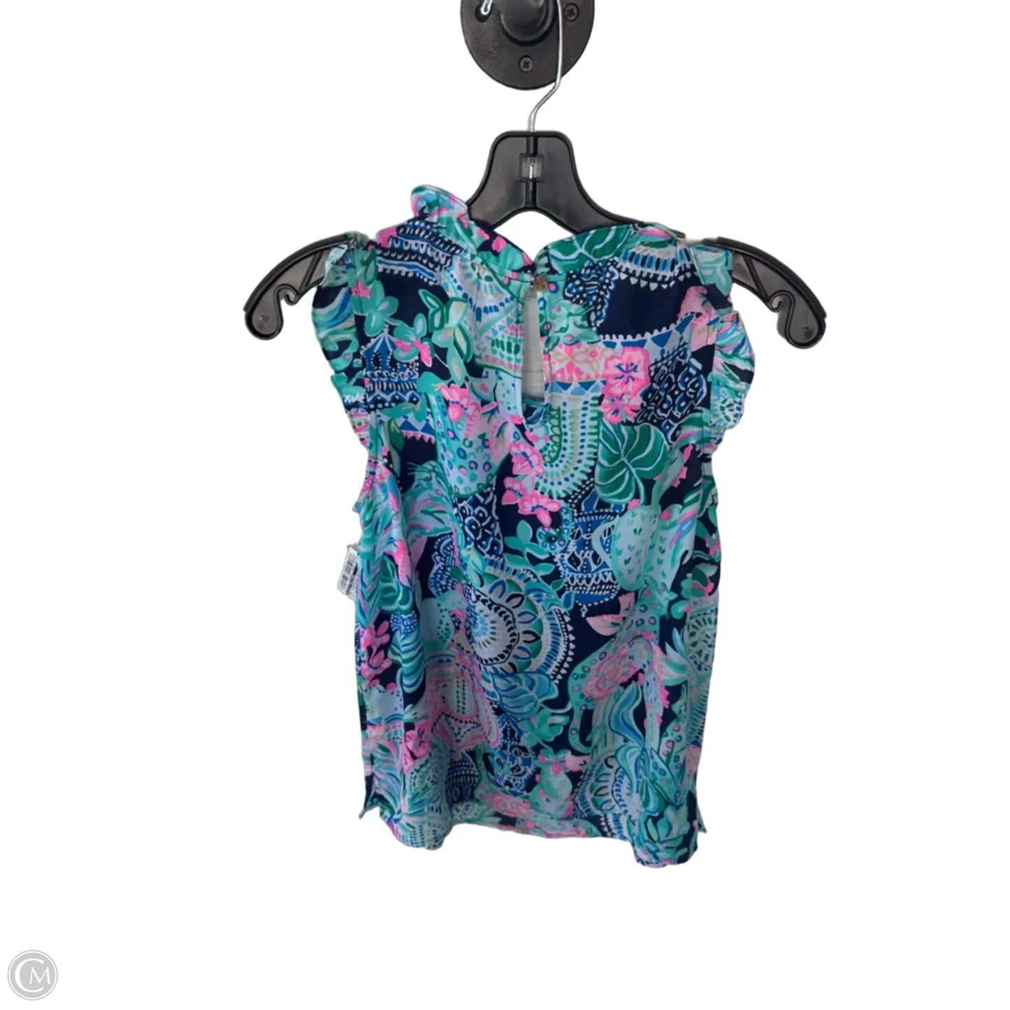 Top Sleeveless Designer By Lilly Pulitzer In Blue & Green, Size: Xs