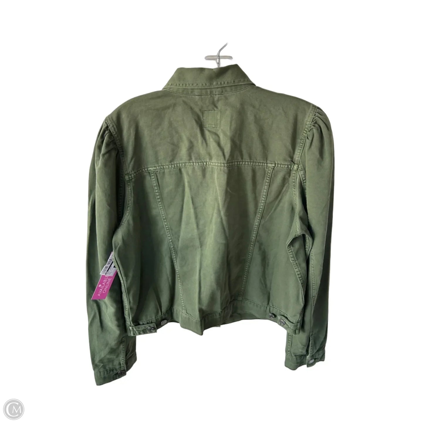 Jacket Denim By Gap In Green Denim, Size: L