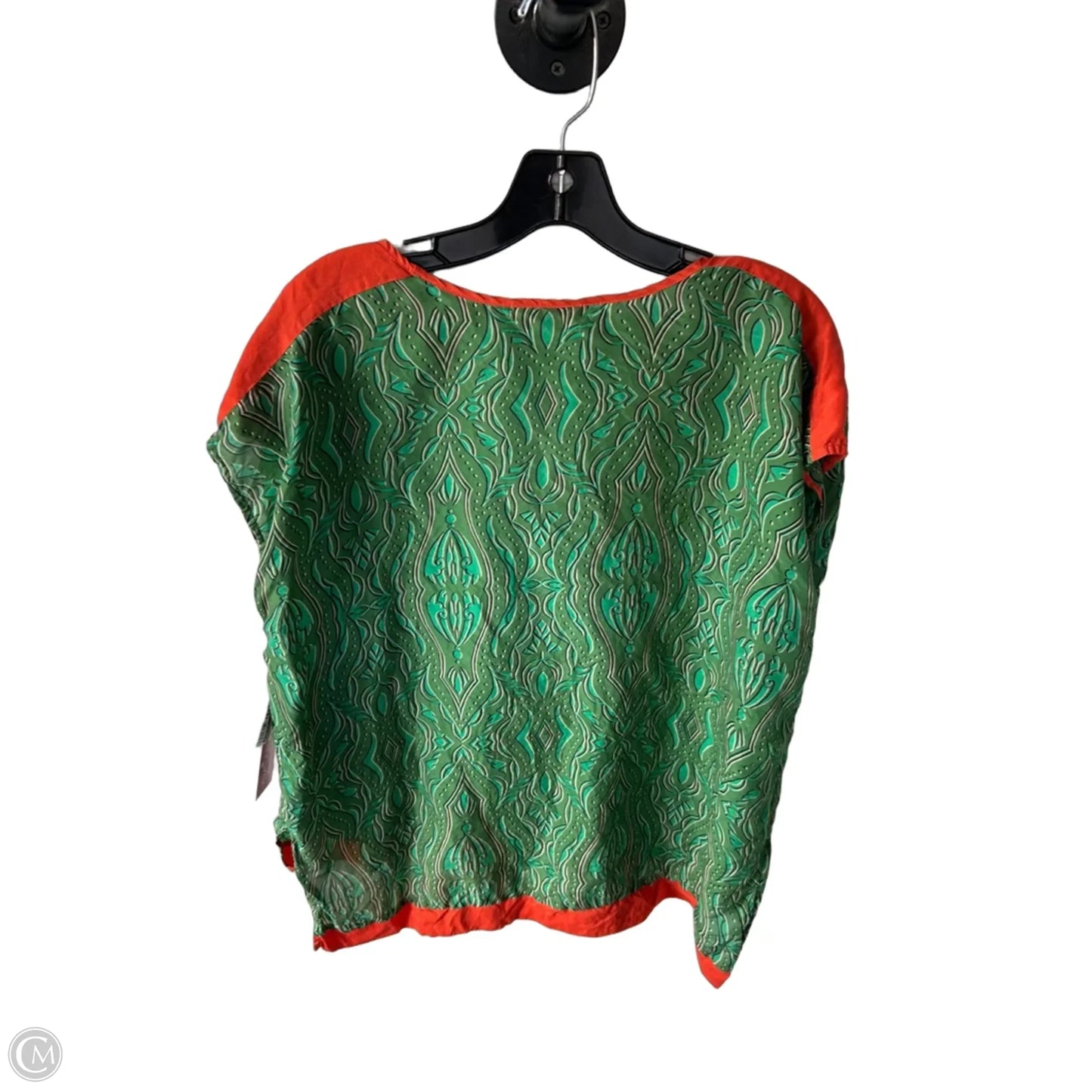Top Short Sleeve By Sundance In Green & Orange, Size: L