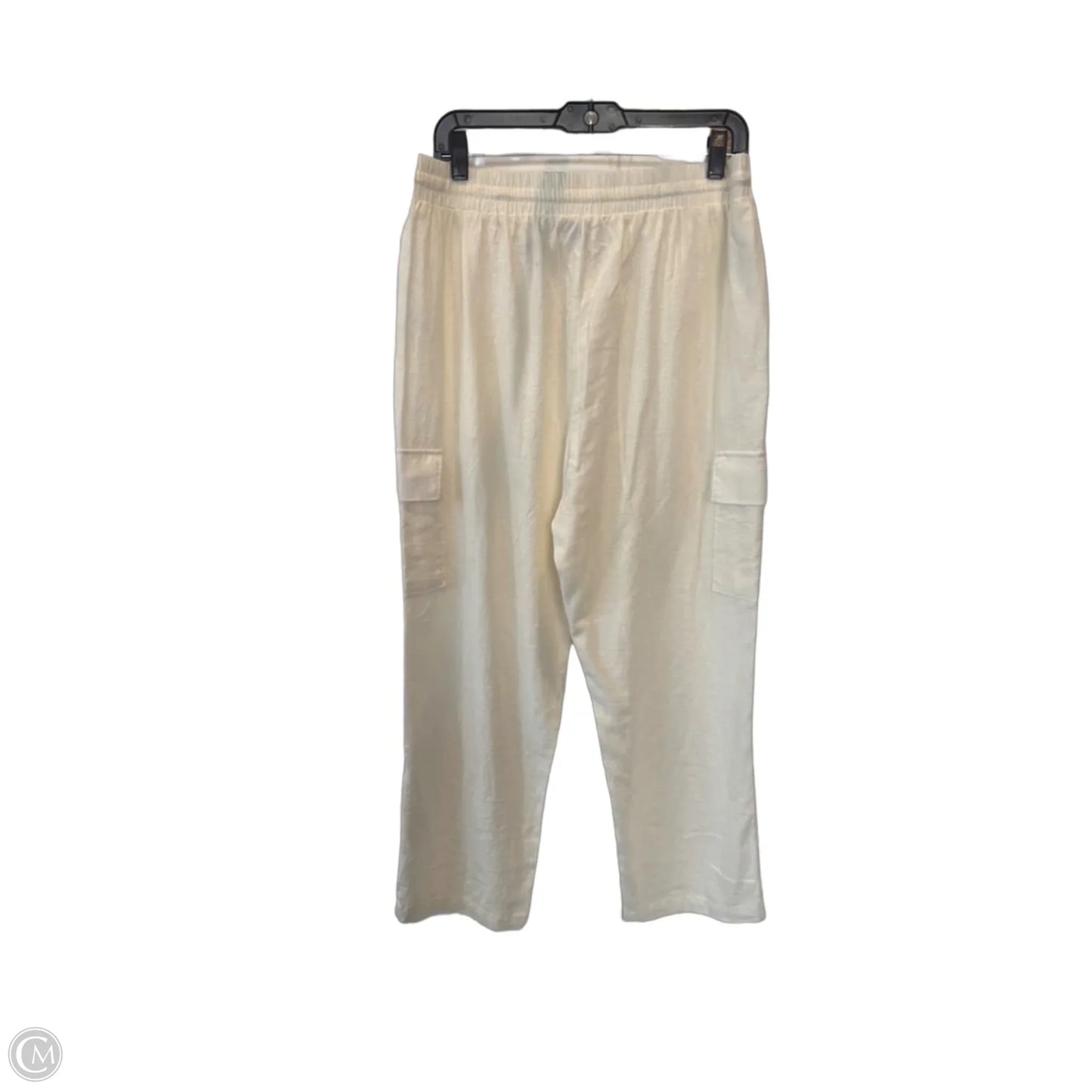 Pants Wide Leg By Cable And Gauge In Cream, Size: L