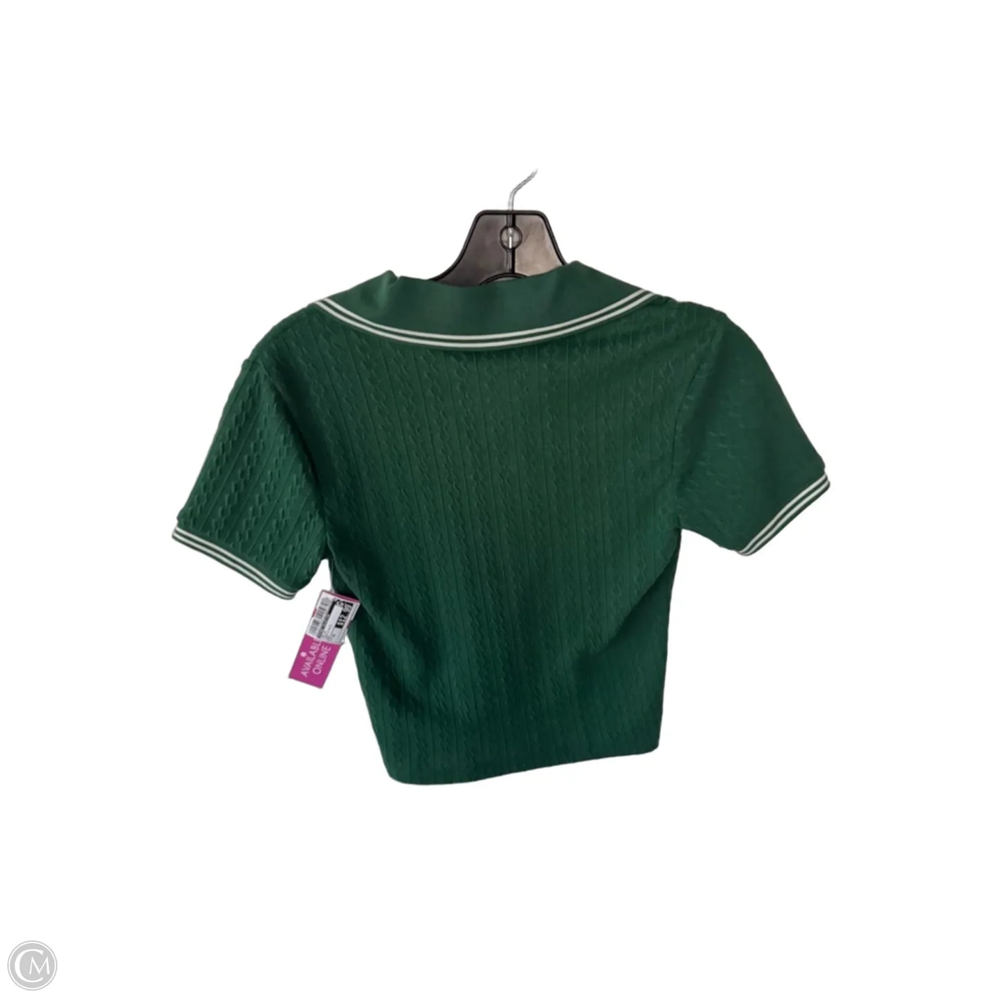 Top Short Sleeve By Future Collective In Green & White, Size: Xs
