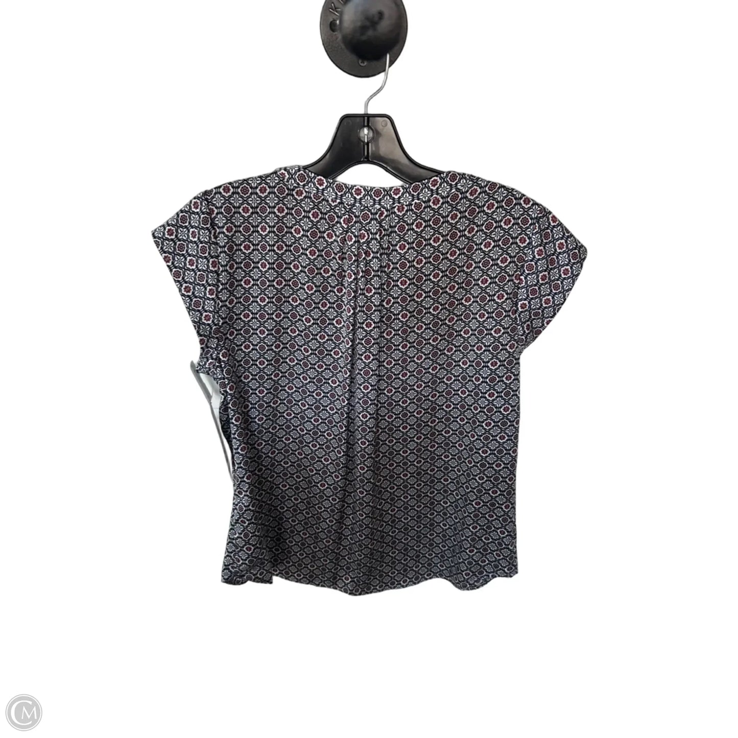 Top Short Sleeve By Liz Claiborne In Black & Red, Size: Mp