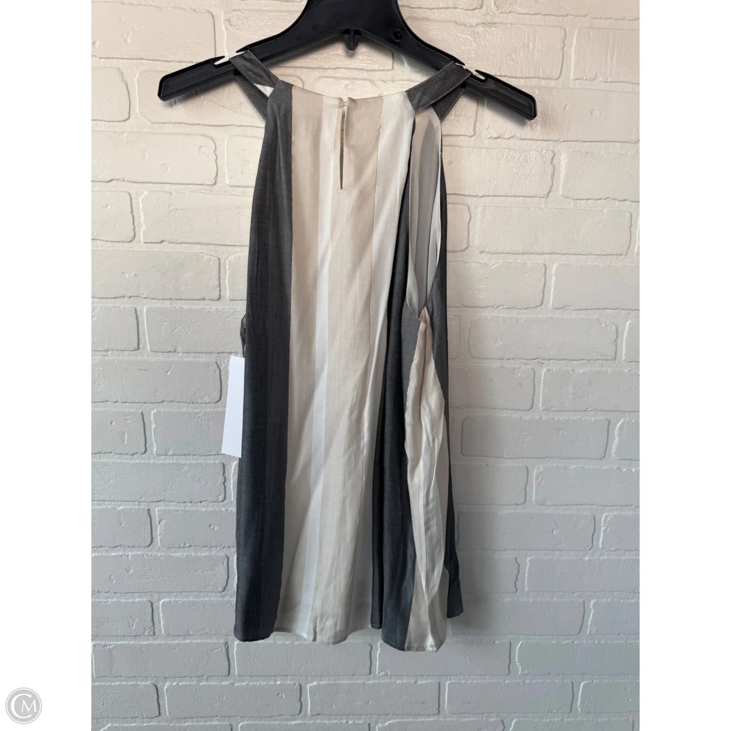Top Sleeveless By Ann Taylor In Grey & Tan, Size: M