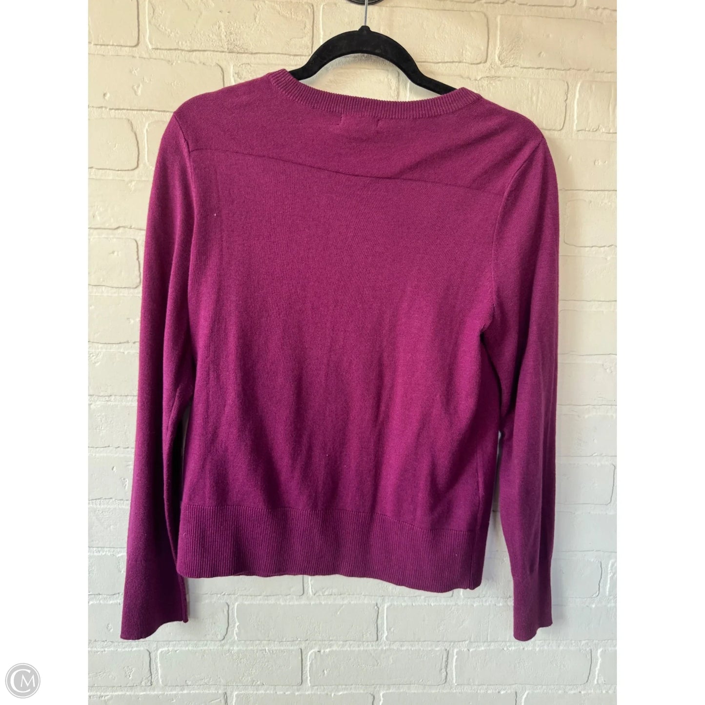 Sweater Cardigan By Eddie Bauer In Purple, Size: M