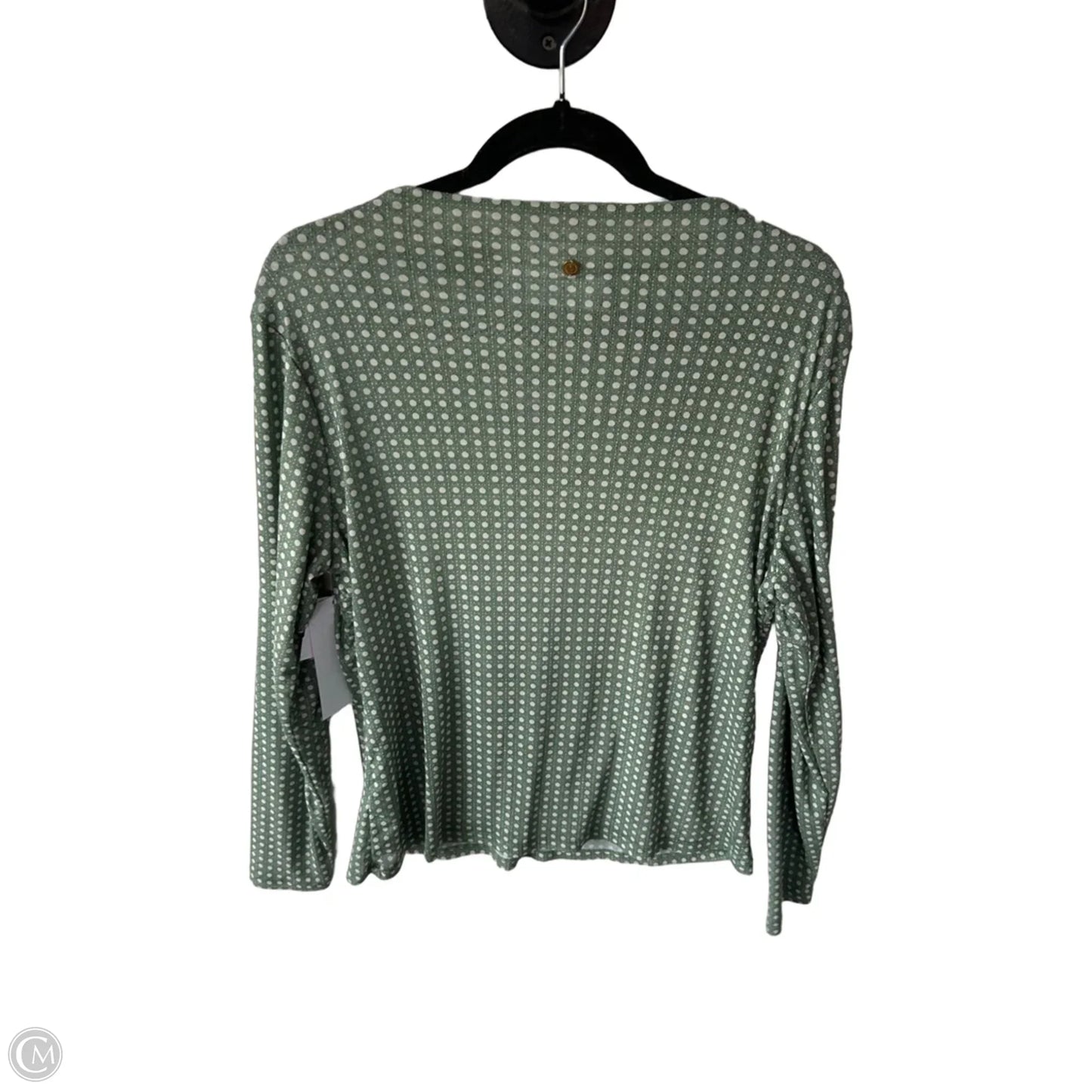 Top Long Sleeve By Cma In Green & Tan, Size: L