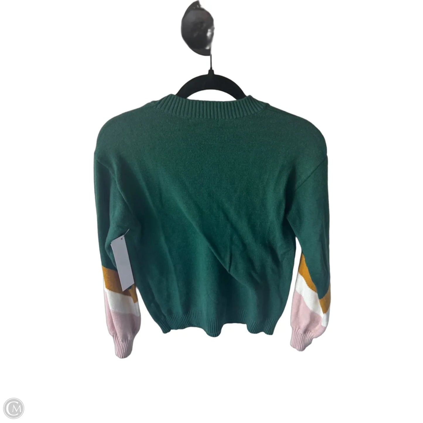 Sweater By Clothes Mentor In Green & Pink, Size: M