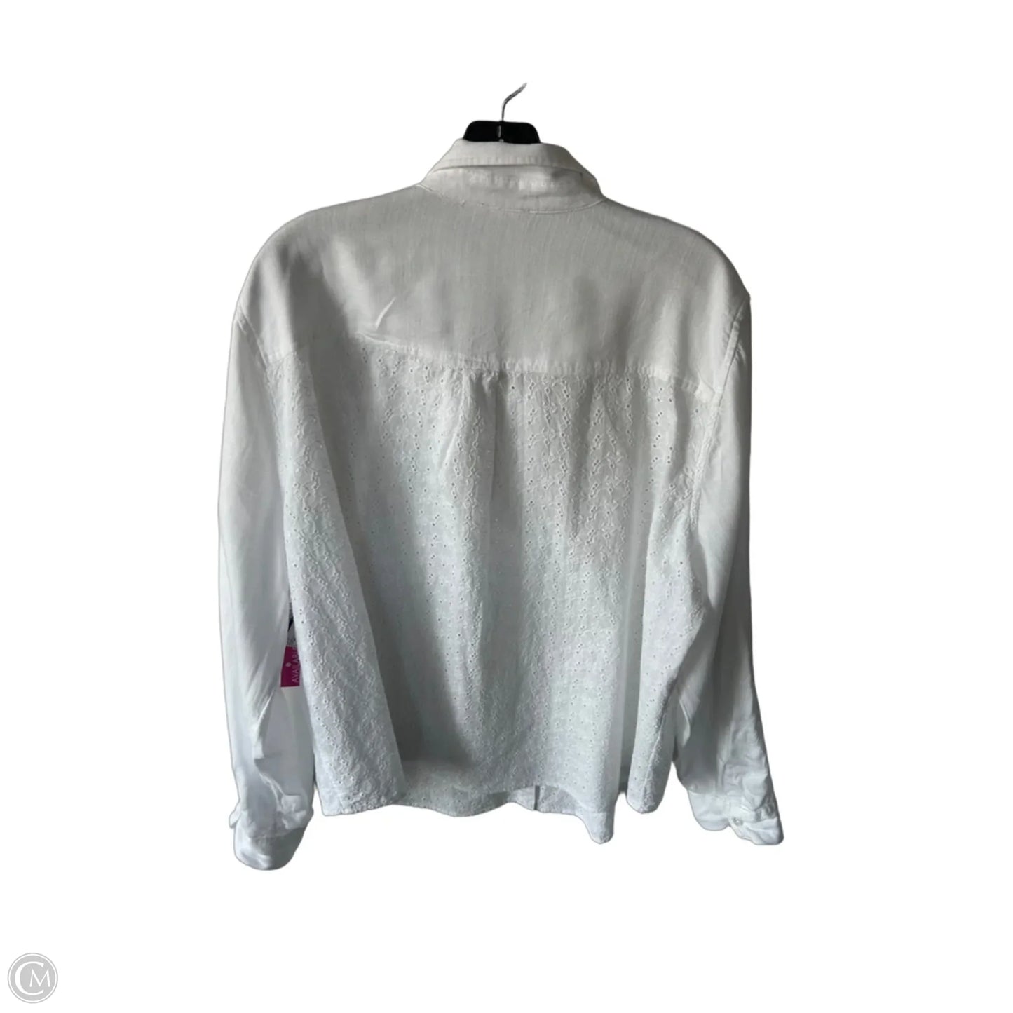 Top Long Sleeve By Chicos In White, Size: Xxl