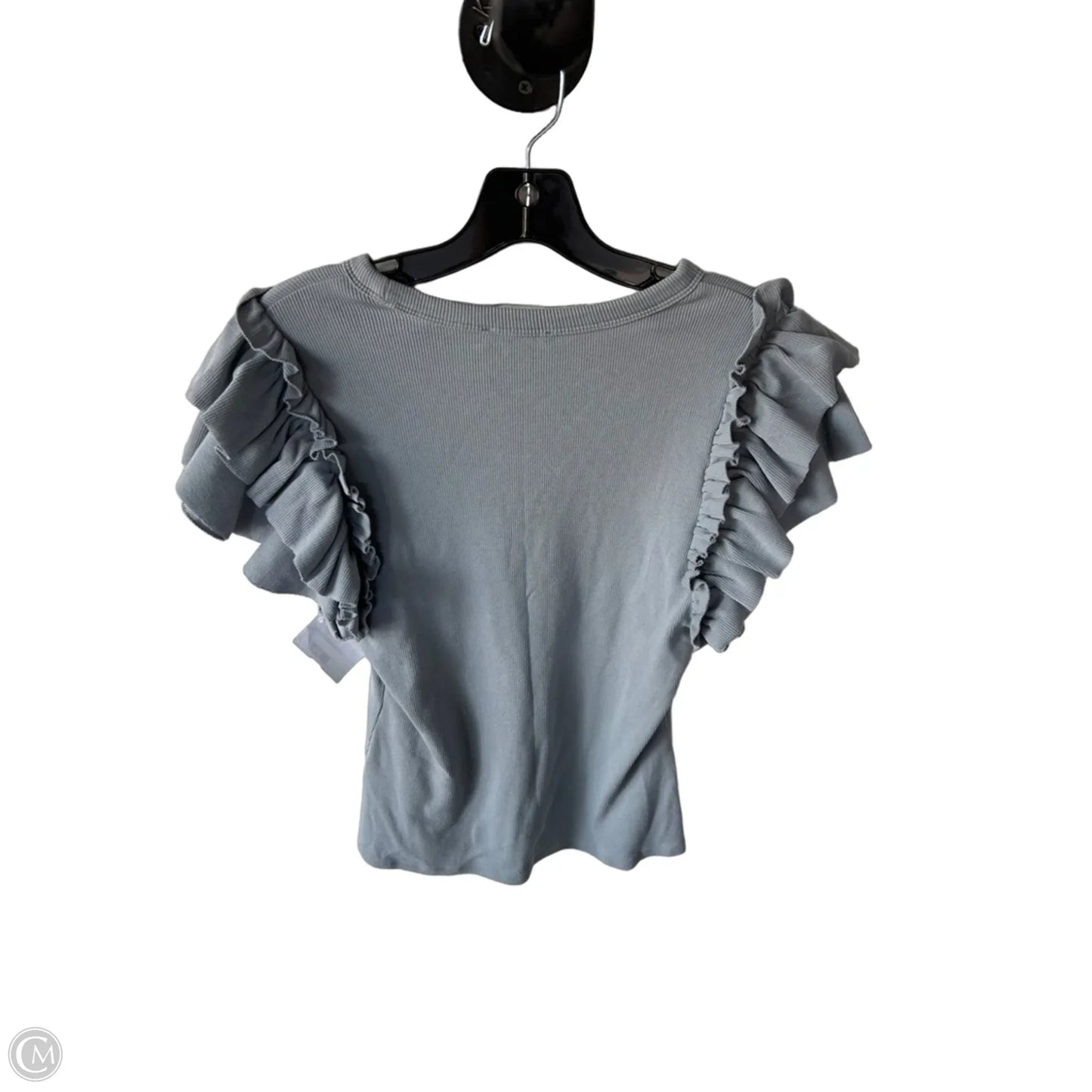 Top Short Sleeve By Express In Grey, Size: M