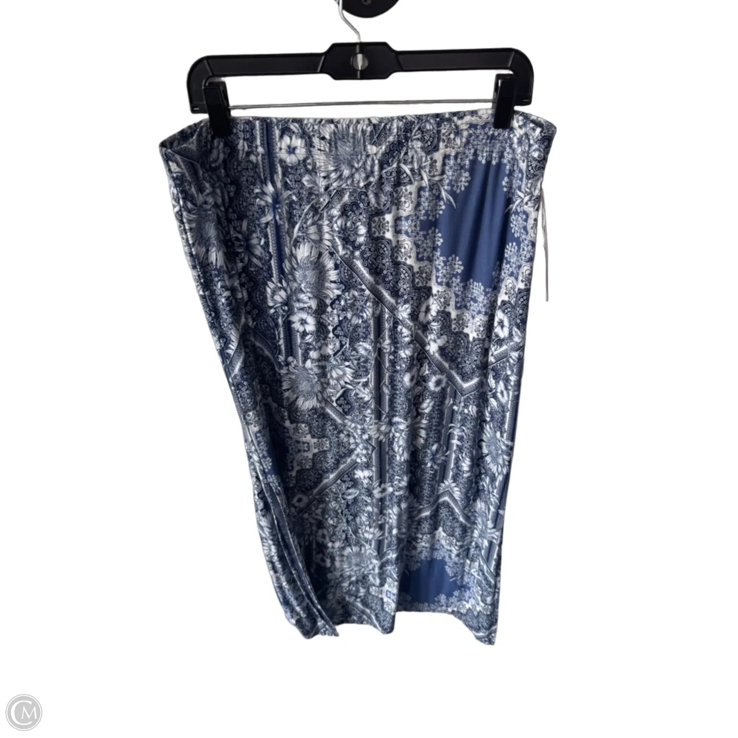 Skirt Maxi By Chicos In Blue & White, Size: 12p