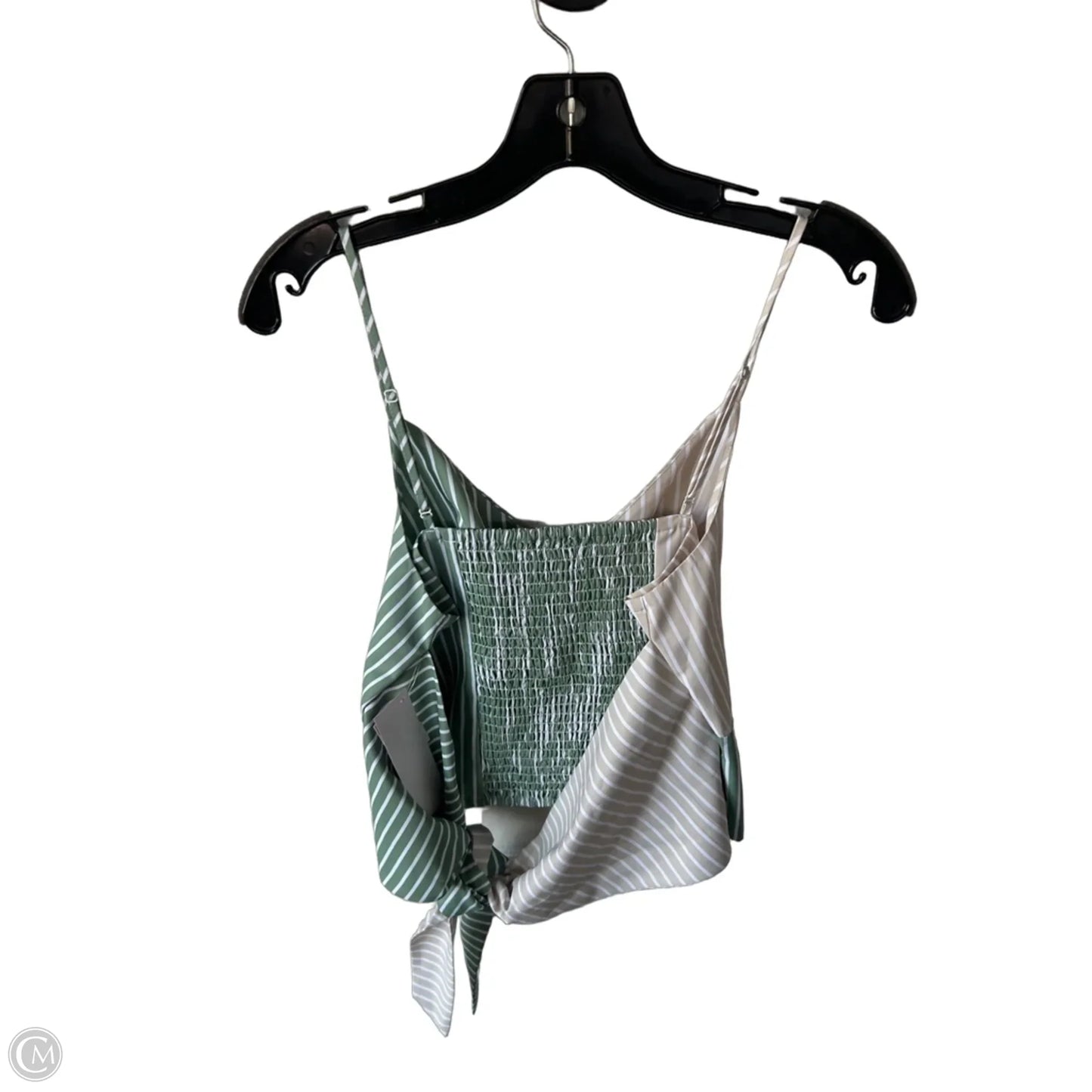 Top Sleeveless By Mare Mare In Green & Tan, Size: S