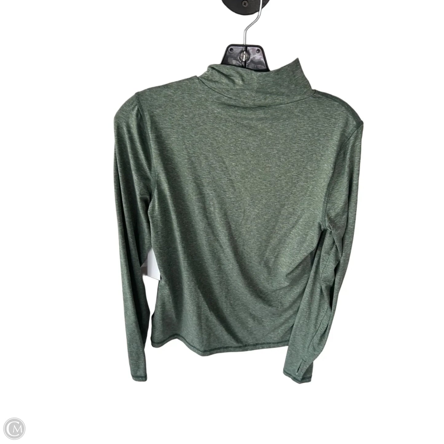 Athletic Top Long Sleeve Collar By Clothes Mentor In Green, Size: M
