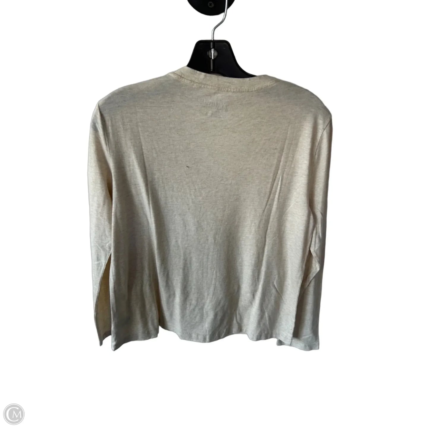 Top Long Sleeve Basic By Natural Reflections In Tan, Size: S