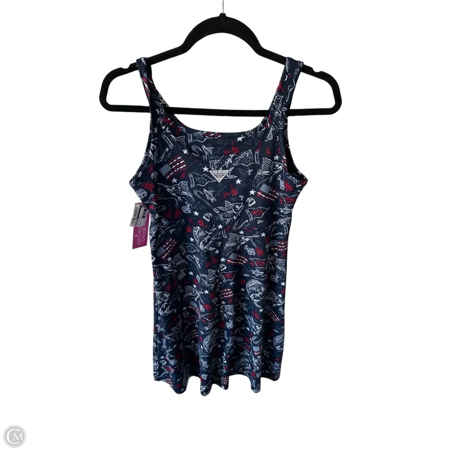 Athletic Dress By Columbia In Blue & Red & White, Size: S