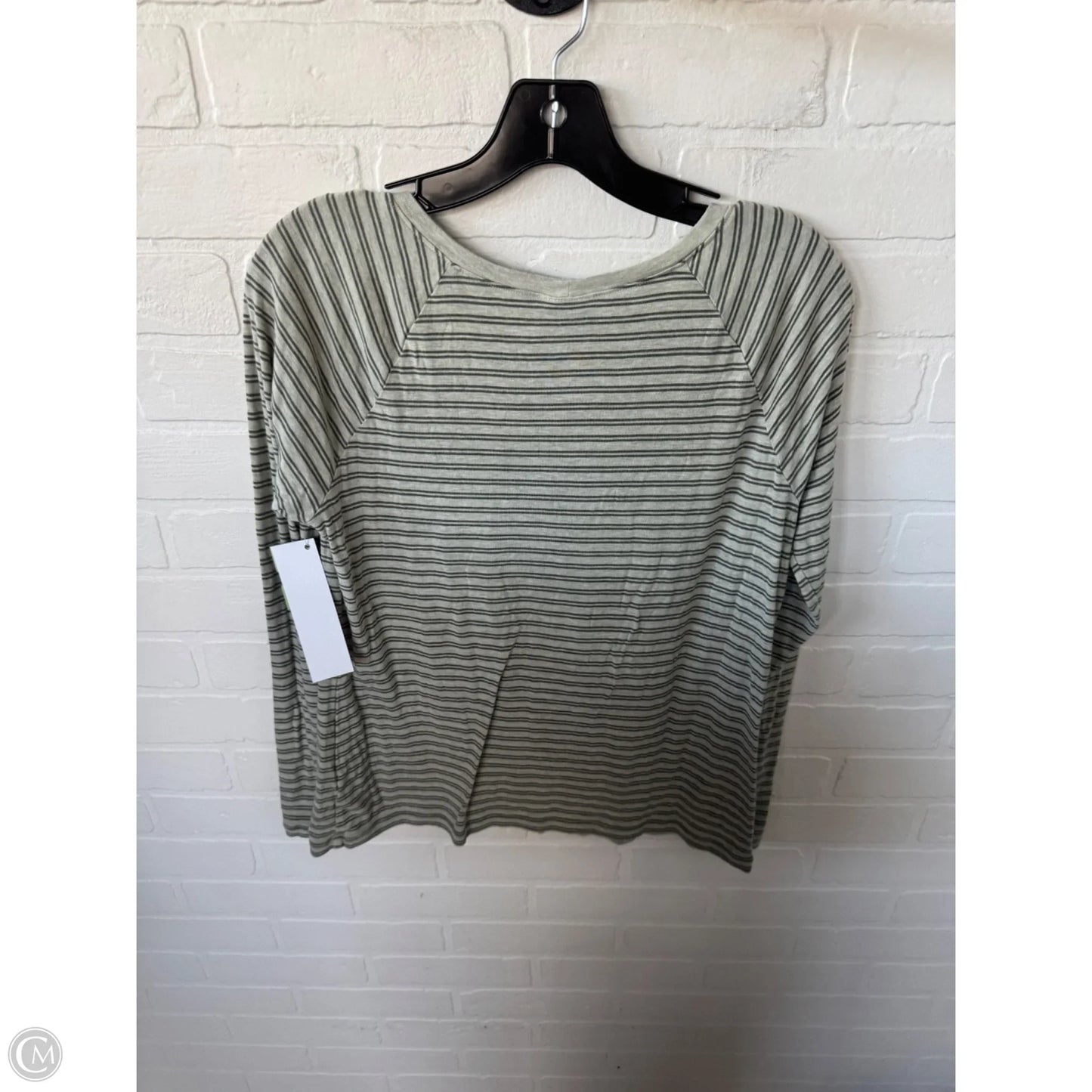 Top Long Sleeve By Cabi In Green & Grey, Size: S