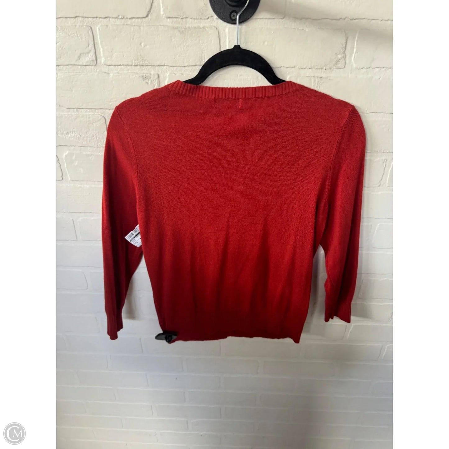 Sweater Cardigan By Joseph A. In Orange, Size: M
