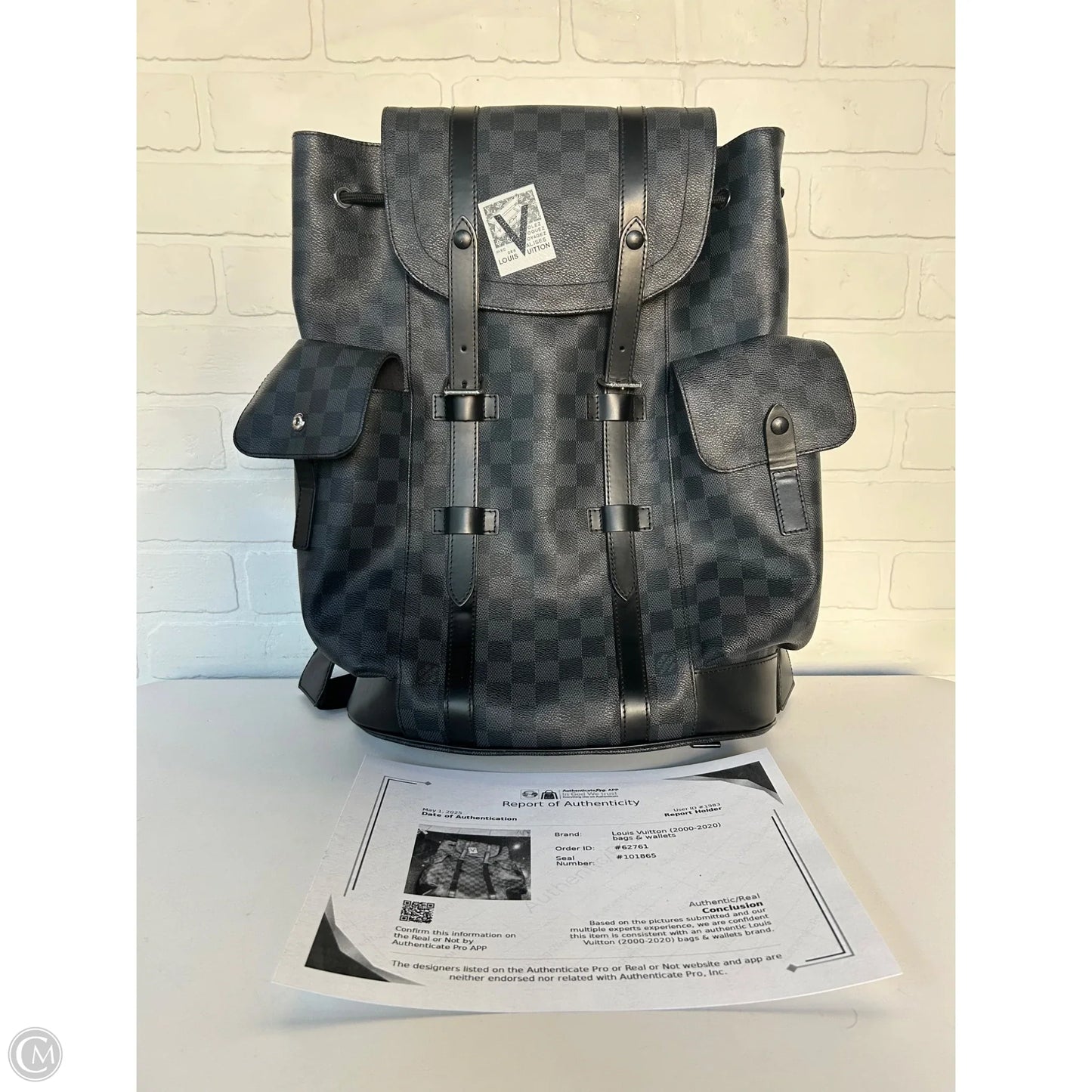 Backpack Luxury Designer By Louis Vuitton, Size: Large
