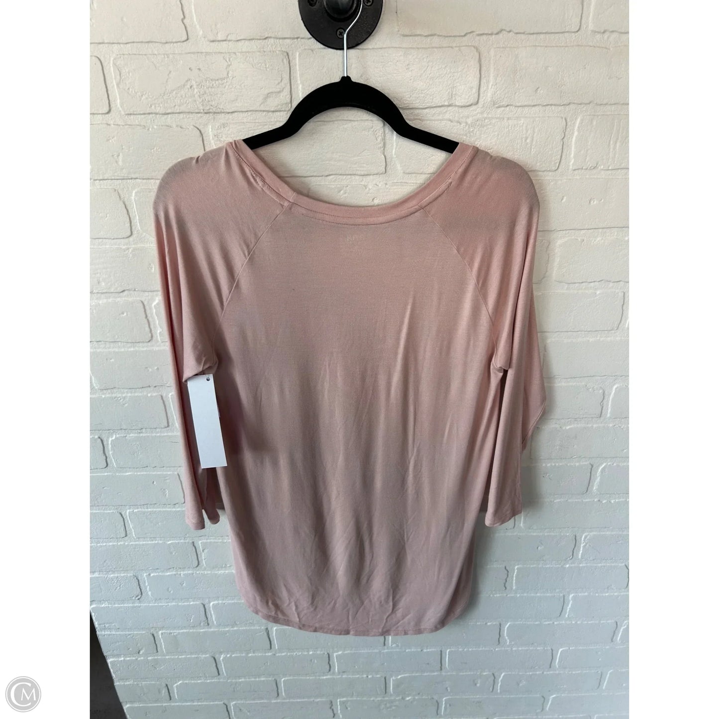 Top 3/4 Sleeve Basic By Ana In Pink, Size: M