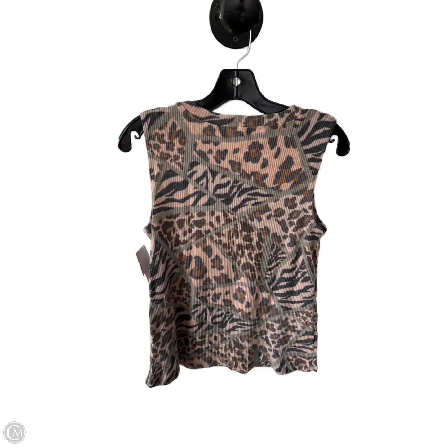 Top Sleeveless By Clothes Mentor In Grey & Pink, Size: M